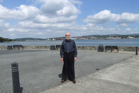 Sean Crudden, secretary of IMPERO, pictured at the pier in Omeath, Co Louth, just after noon today