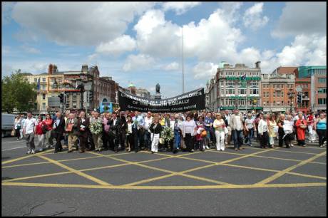 Survivors of Institutional Abuse in Ireland march on Dail