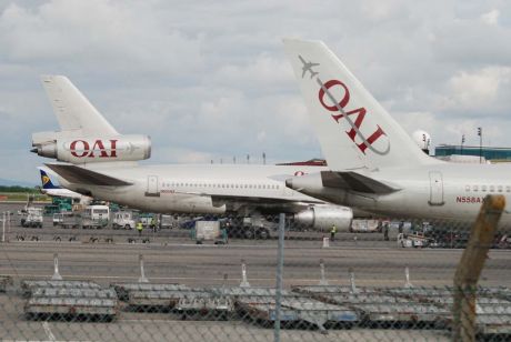 Two Omni Air troop carriers at Shannon 27 June 09