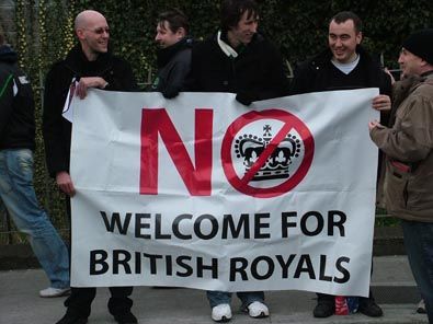 NO ROYAL VISIT - irig protest Ballybough 