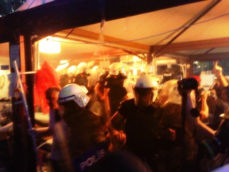 Turkish police attack medical tent