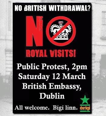 2pm, Sat, March 12, British Embassy, Dublin