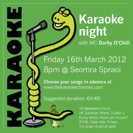 Flyer should also say: all proceeds to Seomra Spraoi