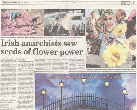 irish anarchists sow seeds of flower power