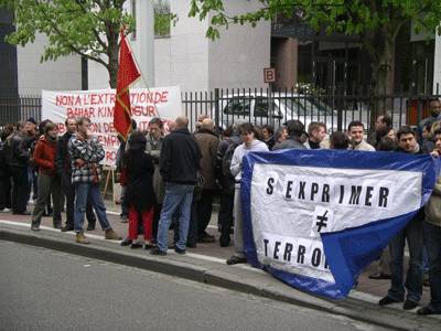Protest in front of the Dutch Embassy