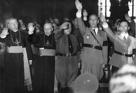  Catholic Bishops giving the Nazi salute in honor of Hitler