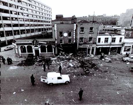 Parnell Street in 1974 after the bombing, copyright the owner