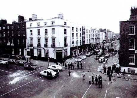 Talbot Street in 1974 after the bombing, copyright the owner