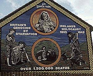 A  Sign in Belfast of the British Holocaust In Ireland