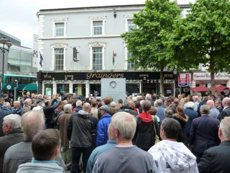 Some of the crowd at last years anniversary on Talbot Street