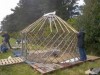 Putting up a yurt