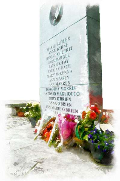 The other side of the Talbot Street Memorial