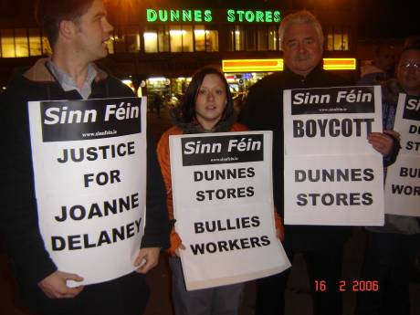 a protest at Dunnes in 2006 