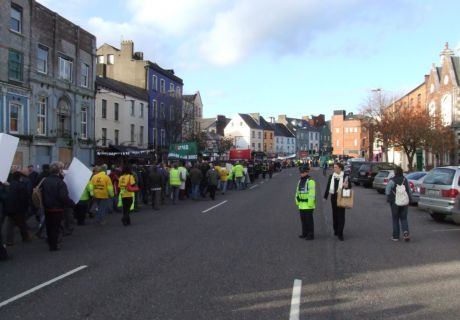 The protest march on Parnell Place