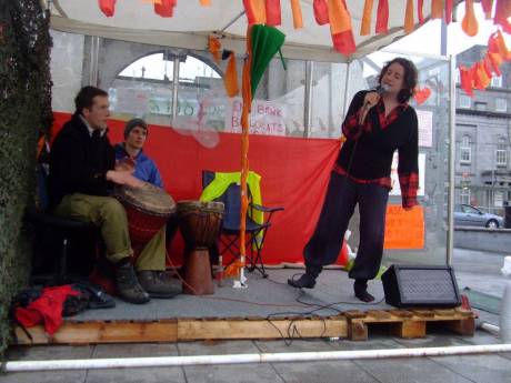 the stage at #occupygalway