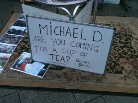 Will you come up for a cup of tea, Michael D?