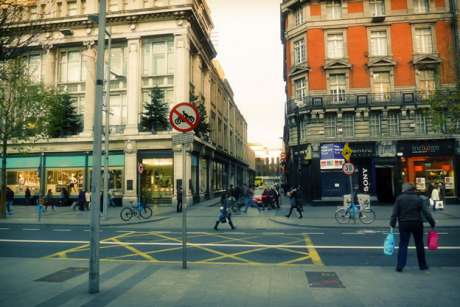 Sackville Place as it looks from O'Connell Street, copyleft