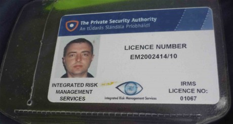 Security ID of the IRMS guard who endangered the climber's safety