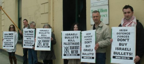 IPSC demo outside Defence Minister Tony Killeen's office in May 2010