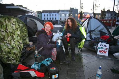 #OccupyGalway: tough and determined