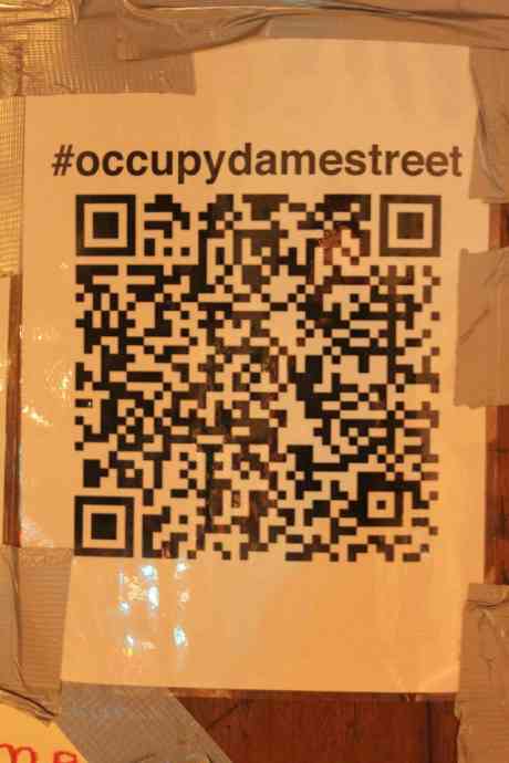 #OccupyDameStreet - with its funny fancy fone yokey
