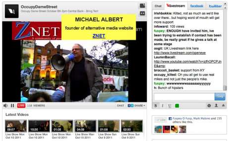 "Serious political thought" @ #OccupyDameStreet: Micheal Albert