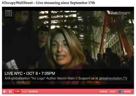 "Serious political thought" @ #OccupyWallStreet: Noami Klein