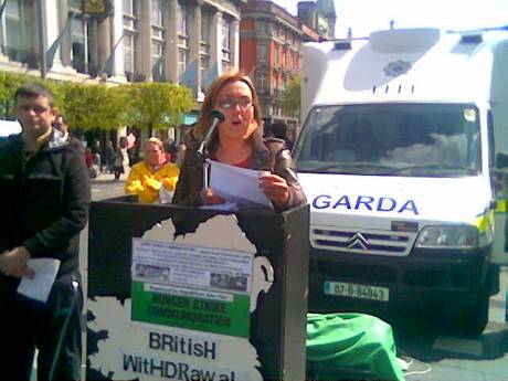 Cait Trainor, arrested in Armagh by armed British thugs on Saturday 27th October 2012.