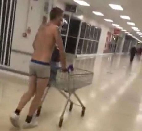 A dad attempted to shop at a Welsh supermarket wearing just his boxer shorts and a facemask in protest at Wales ban on selling non-essential items in supermarkets.