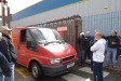 Postal van driven by manager (courtesy Indymedia UK)