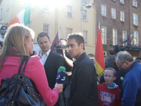 Stuart being interviewed at the Dil 