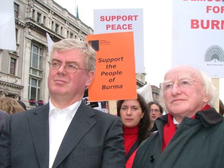 Eamon Gilmore and Michael D Higgins