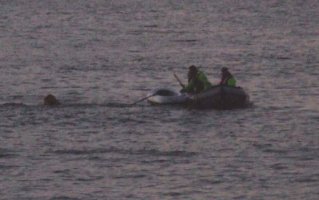 The seizure of the S2S Hypatia - 2. Crew tipped overboard by Garda boat.