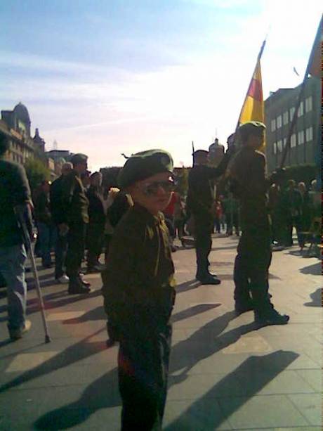 A young NF member at the 'Eve Rally' , Dublin , Saturday 22nd September 2012.